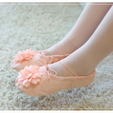 캐릭모아키즈 코사지천-발레슈즈 유아 아동 발레슈즈