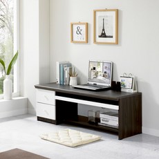 퍼니아트 Q와이드 좌식 컴퓨터책상 겸 책상, 웬지