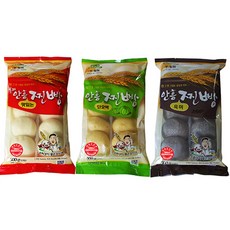 밀원 안흥찐빵 500g 세트(안흥10입+흑미10입+단호박10입) 3봉(총 30입 1.5kg), 1.5kg, 안흥찐빵 500g 세트 (500g*3), 3개