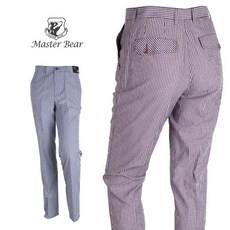 마스터베어 남성 잔체크 골프팬츠