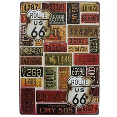 레트로 빈티지 틴액자 번호판