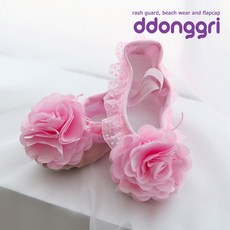 여아 발레슈즈) 플라워코사지 핑크 발레신발 발레화 160~230