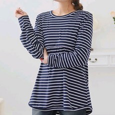 마더라이크 JS.긴팔프리종수유티- 빅사이즈 수유복 모유 홈웨어 외출