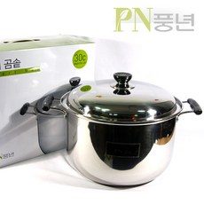 PN풍년 대용량 스텐냄비 곰솥 곰통 들통 풍년냄비 스테인레스곰솥, 선택02-풍년곰솥(30cm), 은색