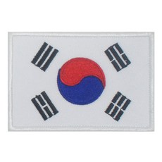 밀리터리 벨크로 태극기 패치 찍찍이 서바이벌 국가대표, 컬러태극기, 1개