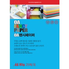 나모몰 두성 A4 복사용지 복사지 80g 120g 180g, 25개, 80g_P54 연푸른색, 1세트