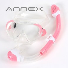 아넥스 실리콘 주니어 스노쿨링세트, (핑크)