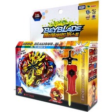 베이블레이드 버스트 B-48 스타터 제노 엑스칼리버.M.I 배틀팽이, 혼합색상, 1개