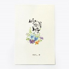 앳원스 캘리그라피 청춘엽서 무지엽서 편지지 봉투, 시들지 않는 꽃, 1매