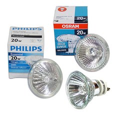 필립스/오스람 할로겐 MR16/GU10 20W/50W, 1개