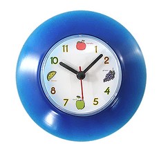 과일 흡착시계 욕실시계, 블루