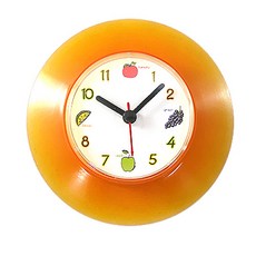 과일 흡착시계 욕실시계, 오렌지