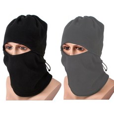 DRG 방한 모자 겸용 마스크 넥워머, 회색