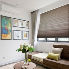 리빙텍스 25mm HDL 25531 다크브라운 허니콤쉐이드