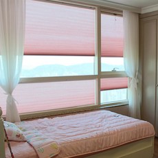 리빙텍스 25mm HDL 25522 피치핑크 허니콤쉐이드