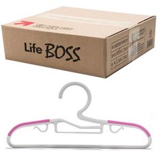 리빙해피 유아용 논슬립 옷걸이, 화이트핑크, 30개