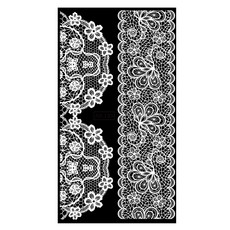 네일스케치 드라이 데칼, 135 플라워 레이스 화이트, 1개