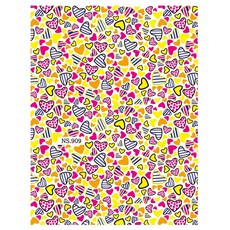 네일스케치 드라이데칼, D.909 하트, 1개