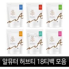 알뮤터 허브티 18티백 모음/페퍼민트/루이보스 골드/마테레몬톡스/골든 카모마일/레몬머틀/자스민/마테차/루이보스/캐모마일/허브차/삼각티망/침출차/건강/웰빙/T/TEA/차, 선택01.알뮤터 페퍼민트 18티백, 18개입