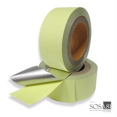 전기 전도 알루미늄 테이프 (도전접착 처리 상하 통전) 25mm 25M, 1개