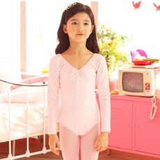 국산 유아 발레리나 레오타드(핑크긴팔)