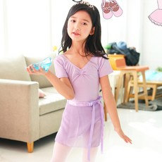 국산 유아 랩쉬폰 발레스커트(퍼플)