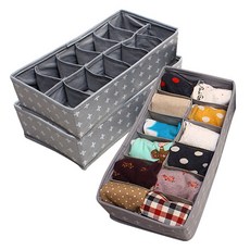 올리빙 크로스 속옷정리함 12+12칸, 그레이, 1개