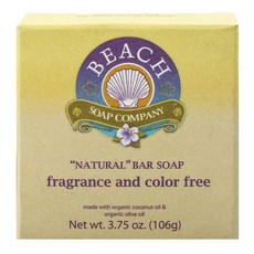 Beach Soap Company 내추럴 바 솝 프래그런스 앤 컬러 프리, 106g, 1개