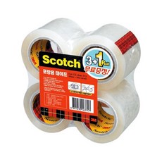 3M 포장용테이프 리필(132R 48mm*20m 3+1) 셀로판테이프, 투명, 1세트