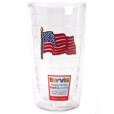 Tervis 핫 앤 콜드 텀블러 473ml, Flag American, 1개