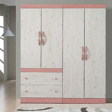 해해동동 라라1600 투서랍 장롱세트(2서랍옷장+옷장or이불장)(88), 핑크