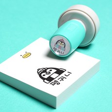 두루디자인 롤리팝 원형 스탬프, 민트, 잉크 충전안함