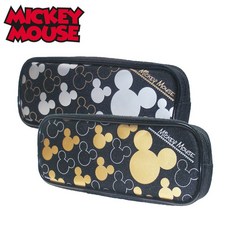 디즈니 미키마우스 사각필통 2color 파우치형, 실버, 1개