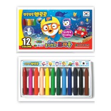 지구화학 뽀로로 손에묻지 않는 크레용 크레용/크레파스, 18색
