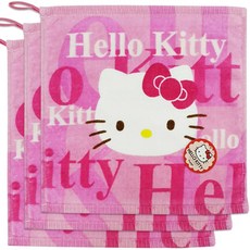 헬로키티 핸드 주방타올 31 x 31 cm, 로고, 3개