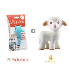 카오쵸 릴사이드킥 치발기+치발기홀더SET 치발기, 아기양 미아(화이트), 홀더_블루, 1개