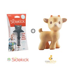 카오쵸 릴사이드킥 치발기+치발기홀더SET 치발기, 아기염소 솔라(베이지), 홀더_그레이, 1개