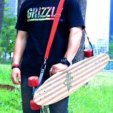 헬프유바이 스케이트보드 스트랩 Skateborad straps 보드 가방 롱보드, 블랙, 1개