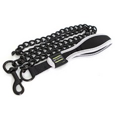 NUNBELL 애견 강철 리드줄, (중)블랙, 1개