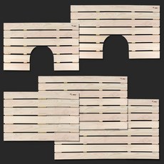 유림가구 편백 나무 히노끼 미끄럼방지 원목발판 욕실발판 현관발판, 03_ (대형 평) 850x500, 1개