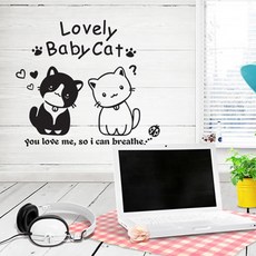 젤리펀트 인테리어 집꾸미기 포인트스티커, 아기고양이B