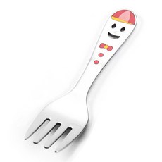 현우 스마일펀치 세라믹 이유식포크, 레드, 1개