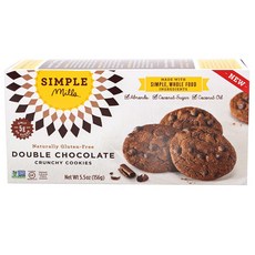 심플밀스 내추럴리 글루텐-프리 더블 초콜릿 크런치 쿠키, 156g, 1개