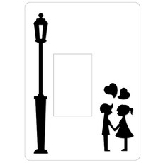 홈코코 스위치커버, 덮개형 스위치커버 러브가로등 화이트