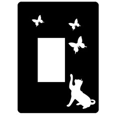 홈코코 스위치커버, 덮개형 스위치커버 고양이 블랙