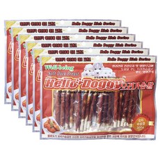 (일부상품 유통기한) 헬로도기 300gX6개 펫천국 강아지 간식 모음, 300g, 6개, 혼합맛(오리/우유)