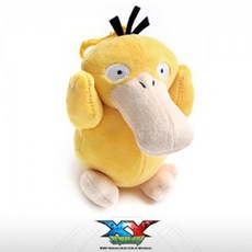 포켓몬스터 갸우뚱 고라파덕 가방고리 인형 12cm 키링 오리, 옐로우