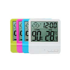 더이쁜 가정용 온습도 시계, 4.그린, 1개