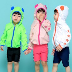 [정리세일]아이엠베베 곰돌 후드 여름점퍼 비치점퍼 바람막이