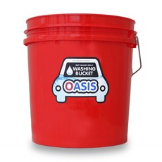 오아시스 워시버킷 18L 대용량 세차버킷 셀프세차 거품세차 물통, 빨강, 1개